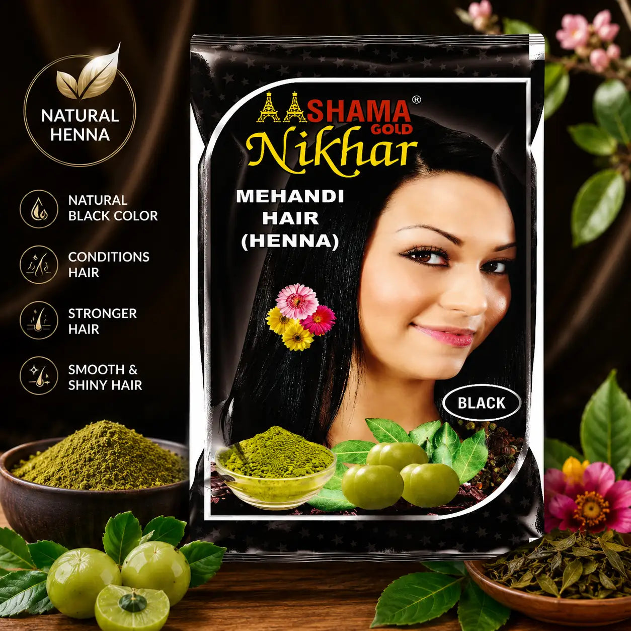 AASHAMA GOLD HAIR COLOUR HENNA (Best Selling)